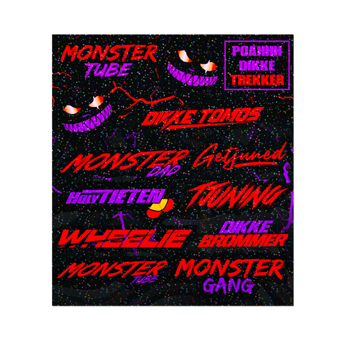 STICKER VEL MONSTER TUBE - HOLOGRAPHIC/GLITTER