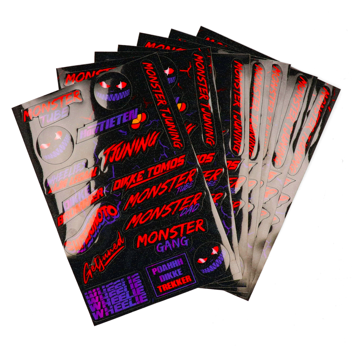 STICKER VEL MONSTER TUBE - HOLOGRAPHIC/GLITTER – MONSTER TUBE MERCH